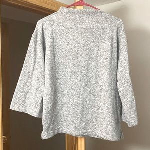 BR Grey Mock Neck Sweater with Slightly Winged Arms